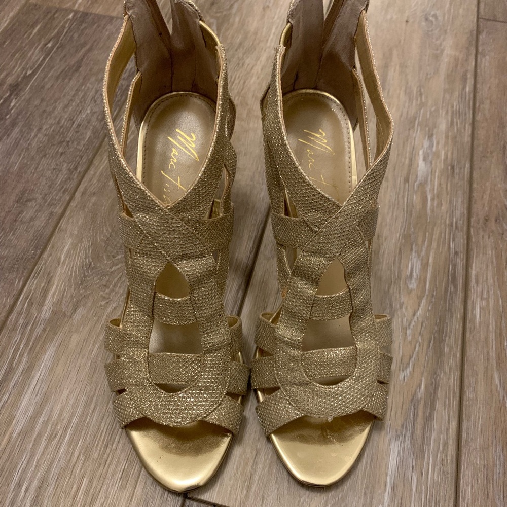 Gold party shoes
